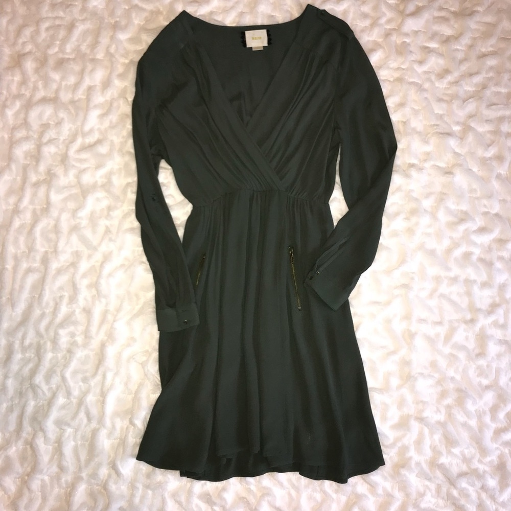 Mauve - Anthropology Forrest Green Dress, Small